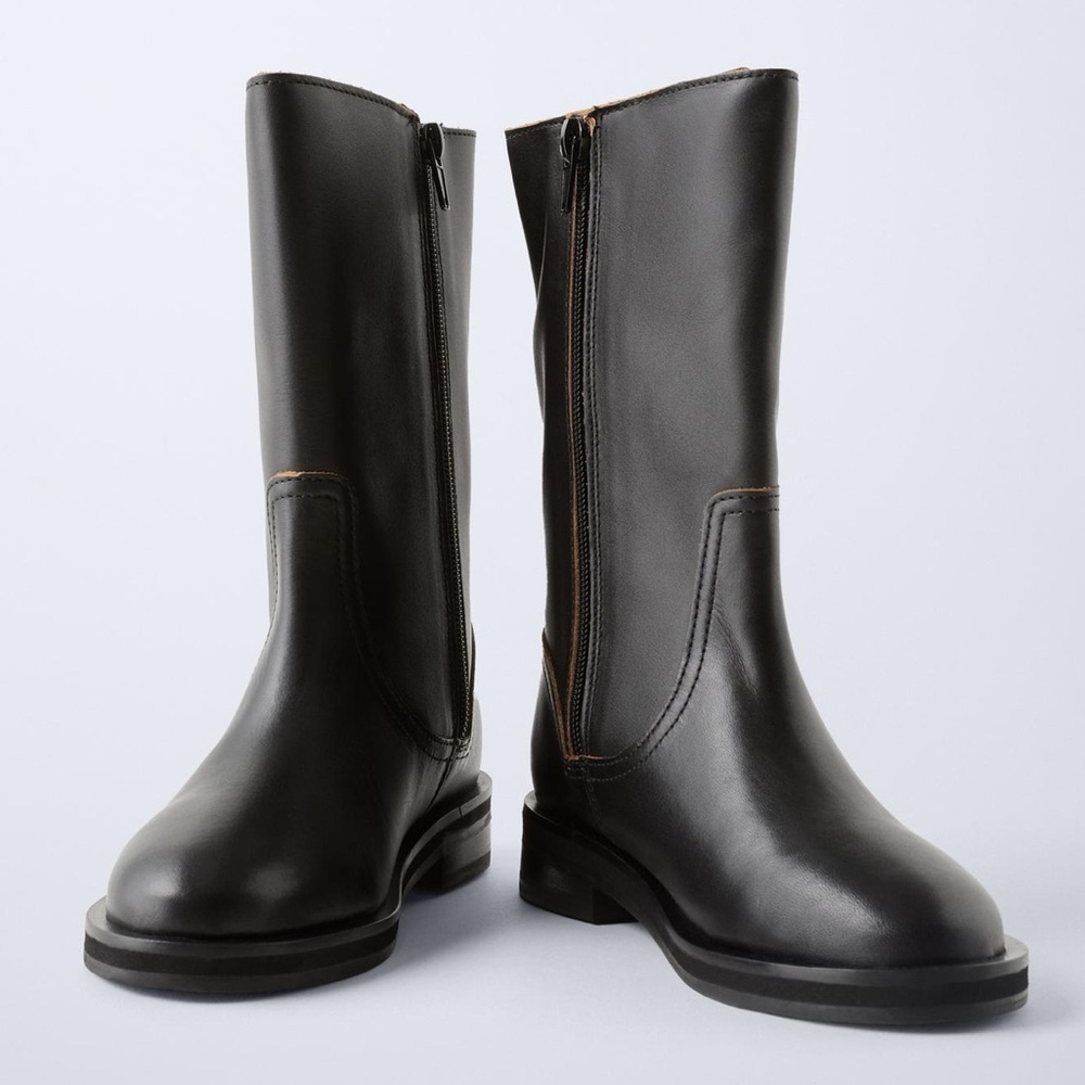 Zara Kids Leather Boots - Picture 4 of 6